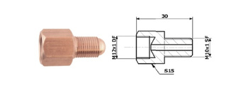 Łącznik Przewodów Hamulcowych (88-10) Wew. M12x1 DF + Zew. M10x1 SF