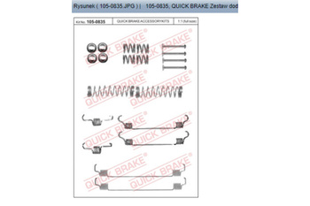 QUICK BRAKE Sprężyny Szczęk Hamulcowych QB105-0835 CITROEN C2/C3/C4/DS3 02-