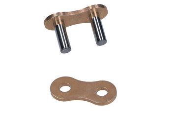 AFAM MR A415GPR2-G Ogniwo łączące łańcucha napędowego motocyklowego Skuwka nitowana 415 Złote