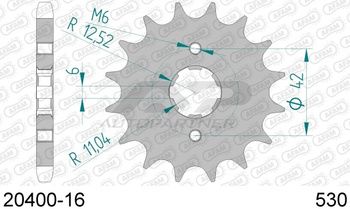 AFAM Zębatka napędowa przód, stalowa 20400-16