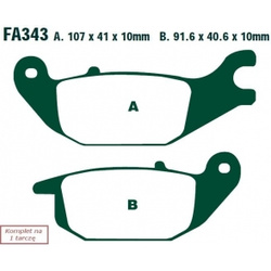 EBC Klocki Hamulcowe Motocyklowe FA343 EBCFA343 do HONDA XL 125 VARADERO (01-11)/ CBR 125 (07-10)