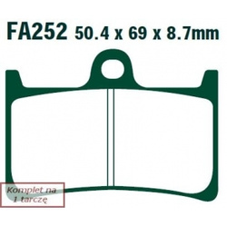 EBC Klocki Hamulcowe Motocyklowe FA252HH EBCFA252HH do YAMAHA YZF 600 R THUNDERCAT (96-03)/ XJR 1300 R/S (03-04)/ TZR 250 (-89)/ FZS 1000 FAZER (01-05)/ FJR 1300 A (ABS) (0