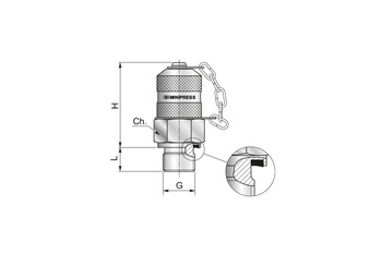 Przyłącze pomiarowe gwintowane 1/4"/M16x2 zat. metal. S10714G00C - Minipress