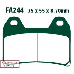 EBC Klocki Hamulcowe Motocyklowe FA244 EBCFA244 do DUCATI MULTISTRADA S 1000 DS (992CC) (05-06)/ 998 (02-03)// 620 MULTISTRADA DARK (06)