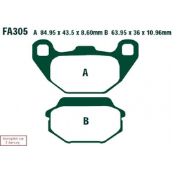 EBC KLOCKI HAM. MOTO.  KYMCO SUPER 8 (50CC) 2T (07-14)/  DJ 125 S (12-13)/  AGILITY 125 (08-14)