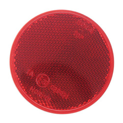 ODBLASK OKRĄGŁY ZE ŚRUBĄ CZERWONY FI 75MM UO037