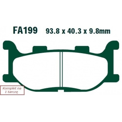 EBC Klocki Hamulcowe Motocyklowe FA199HH EBCFA199HH do YAMAHA XJ6-N DIVERSION 600 (09-13)/ XJ 600 S DIVERSION (98-03)/ XJ 600 N (98-03)/ TZR 150 R (4AP2) 0