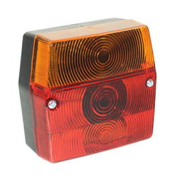 FRISTOM LAMPA TYLNA ZESP. 2-SEGM. LEWA PRZYCZEPKA KWADRATOWA, OŚWIETLENIE TABLICY REJESTRACYJNEJ BEZ PRZEWODU MD-2L