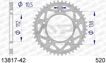AFAM ZĘBATKA NAPĘDZANA TYŁ MOTO ALUMINIOWA ANODOWANA GUN METAL