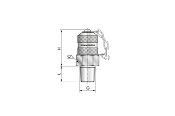 Przyłącze pomiarowe gwintowane 1/4"NPTF/M16x1,5 zat. metal. S10914150C - Minipress