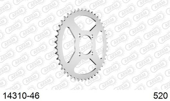 AFAM ZĘBATKA NAPĘDZANA TYŁ MOTO STALOWA OCYNKOWANA SREBRNA