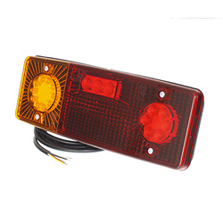 LAMPA TYLNA ZESP. 2-SEGM. PRAWA PRZYCZ. PROSTOKĄTNA, DIODOWA, Z PRZEWODEM,12/24V WE549DP