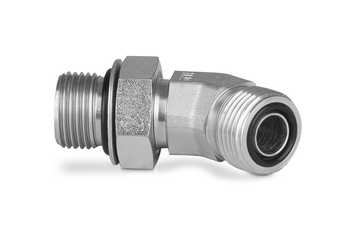 Przyłączka kolankowa 45° z przeciwnakrętką 1 1/16” UNF-1 3/16” ORFS 6250-12-14 - IMM / Interpump