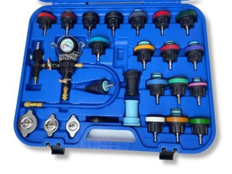 KB GLOBAL Zestaw do Kontroli Szczelności i Wymiany Płynu Chłodzenia 28 elementów KB02052