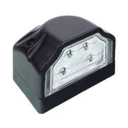 FRISTOM LAMPA OŚWIETLENIA TABLICY REJESTRACYJNEJ DIODOWA, KLOSZ BIAŁY, CZARNA, MAŁA, 12/30V FT-031 LED