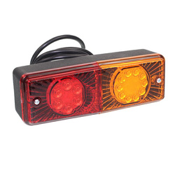 WAŚ LAMPA TYLNA ZESP. 2-SEGM. L/P PRZYCZEPKA PROSTOKĄTNA, DIODOWA, Z PRZEWODEM,12/24V W072UD