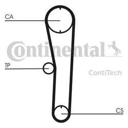 CONTITECH Pasek rozrządu CT680 TOYOTA 1,3- 88Z