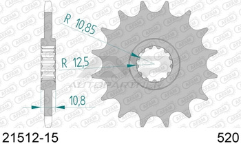 AFAM Zębatka Napędowa Przód MOTO 15 Zębów STALOWA 21512-15