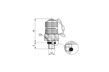 Przyłącze pomiarowe gwintowane 1/2"- 20 UNF zat.metal. M16x2 S10112X20C - Minipress