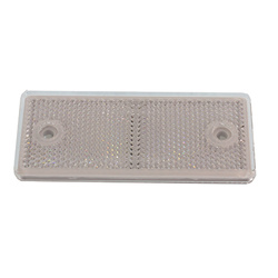 WAŚ ODBLASK PROSTOKĄTNY Z OTWORAMI BIAŁY 96X42MM UP96X42OB