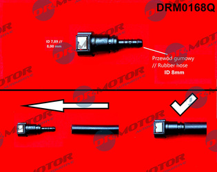 DR. MOTOR Szybkozłączka prosta na kominek 7.89/8 mm DRM0168Q