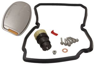 FEBI Zestaw Filtra Oleju Automatycznej Skrzyni Biegów FE100253 MERCEDES W203/W211/W463/W163/W140/W220/W221 (Filtr+Uszczelka+Wtyczka+Śruby)