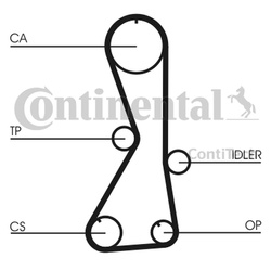 CONTITECH Pasek rozrządu CT1016 MITSUBISHI GALANT VI 2,0 00-
