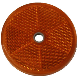ODBLASK OKRĄGŁY Z OTWOREM ŻÓŁTY FI 60MM 845