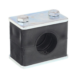 OBEJMA RUROWA FI 22MM, POJEDYNCZA KPL. Z PODKŁADKAMI I ŚRUBAMI OBP22POJZIEL