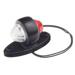 HORPOL LAMPA OBRYSOWA BIAŁO-CZERWONA DIODOWA NA PODSTAWIE OWALNEJ, KRÓTKA,12/24V LD465