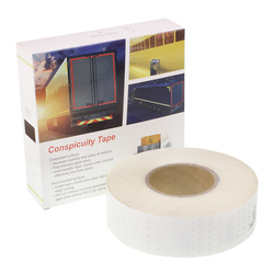 GMP TAŚMA ODBLASKOWA W ROLCE 50MB BIAŁA, I GENERACJA, CIĄGŁA, KONTUROWA GMPTOC1GB