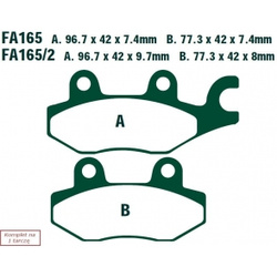 EBC KLOCKI HAMULCOWE R EBCFA165R do YAMAHA XTZ 750 SUPER TENERE (89-95)