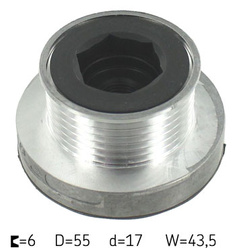 SKF KOŁO PASOWE ALTERNATORA RENAULT MEGANE/LAGUNA 1,4/1,6