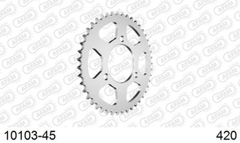 AFAM ZĘBATKA NAPĘDZANA TYŁ MOTO STALOWA OCYNKOWANA SREBRNA