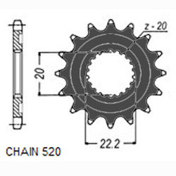 SUNSTAR Zębatka napędowa przód 14 zębów