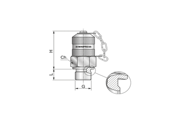 Przyłącze pomiarowe gwintowane 1/2"/M16x2 zat. metal. S10412G00C - Minipress