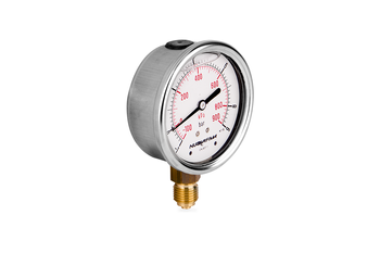 Manometr glicerynowy DN63 radialny Vacuometr 1/4” (-1-+9)bar VM63RL1/4(-1-+9) - Nuova Fima