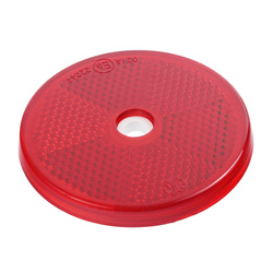 GMP ODBLASK OKRĄGŁY Z OTWOREM CZERWONY FI 60MM, HOMOLOGACJA GMPFI60OC