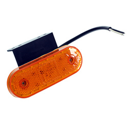 LAMPA OBRYSOWA POMARAŃCZOWA DIODOWA OWALNA, Z UCHWYTEM, Z ODBL, 12/24V - MB W47WWP