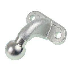 GMP KULA HAKA HOLOWNICZEGO PRZYCZEPKI FI 50MM, KĄTOWA DO SAMOCHODÓW DOSTAWCZYCH 3.5T, 130X75MM, E13 - SREBRNA GMP340520H