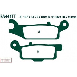 EBC KLOCKI HAM. MOTO. YAMAHA YFM 250 R (1BT) (12-13)