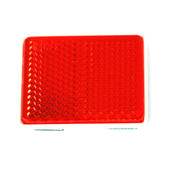 HORPOL ODBLASK PROSTOKĄTNY PRZYKLEJANY CZERWONY 47,7X38,5MM UO236