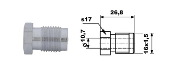 KOŃCÓWKA PRZEWODU HAMULCOWEGO 16X1,5