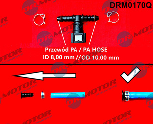 DR. MOTOR SZYBKOZŁĄCZKA Z ORINGAMI PODWÓJNA TYPU T NA KOMINEK 7,89/8MM