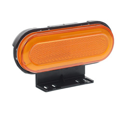 WAŚ LAMPA OBRYSOWA POWARAŃCZOWA DIODOWA Z UCHWYTEM I ODBLASKIEM, OWALNA 12/24V W198 - P