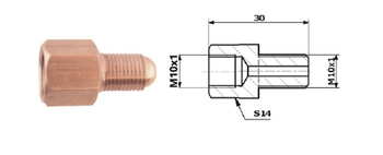 Łącznik Przewodów Hamulcowych Wew. M10x1 SF + Zew. M10x1 SF 87-3