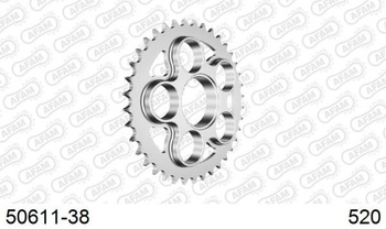 AFAM Zębatka napędzana tył Moto Stalowa Ocynkowana Srebrna 50611-38