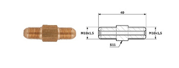 PRZEWODY HAMULCOWE ŁĄCZNIK PRZEWODÓW HAM. ZEW. M 10X1,5 SF ZEW M 10X1,5 SF