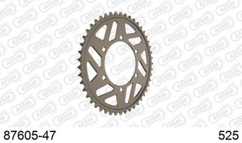 AFAM ZĘBATKA NAPĘDZANA TYŁ MOTO ALUMINIOWA ANODOWANA GUN METAL