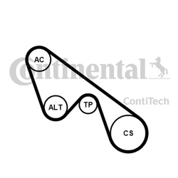 CONTITECH Zestaw paska wielorowkowego 5PK1150K1 FIAT 1,2/1,4 08-